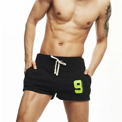 Mens Cotton Gym Shorts Men Sport Shorts Woukout Trunks Male Active Wear Tenis