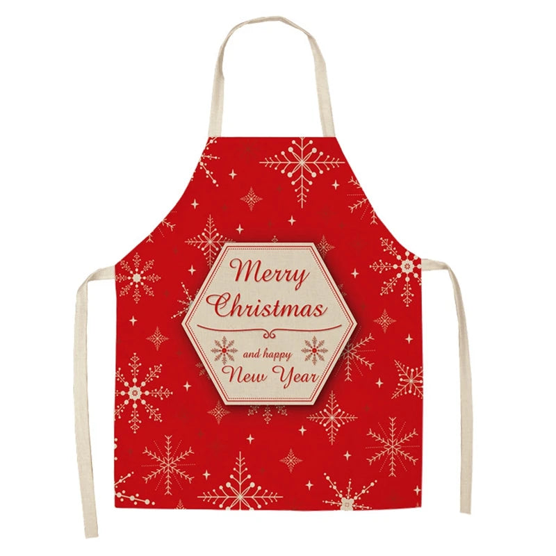 Linen Merry Christmas Apron Christmas Decorations for Home