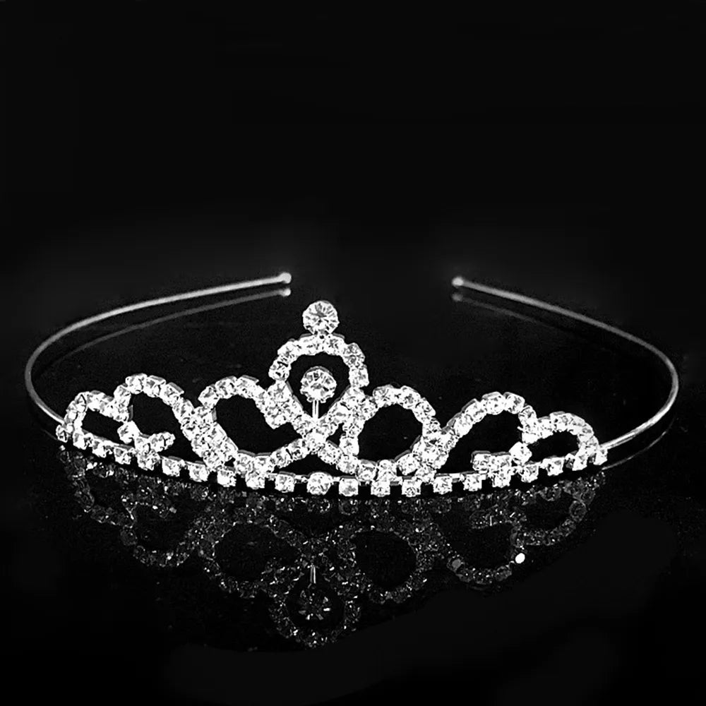 AINAMEISI Princess Crystal Tiaras and Crowns Headband Kid Girls Love Bridal