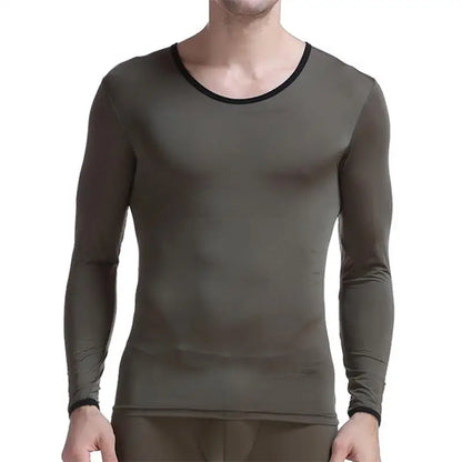 CLEVER-MENMODE Men Thermal Underwear Winter Long Sleeve Undershirt T Shirt