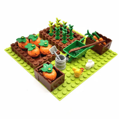 Farm Animals Trees Plants Building Blocks for Kids MOC Compatible