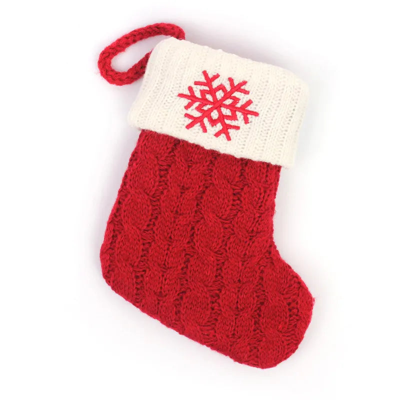 Letters Christmas Stocking New Knitting Christmas Tree Pendant Decorations