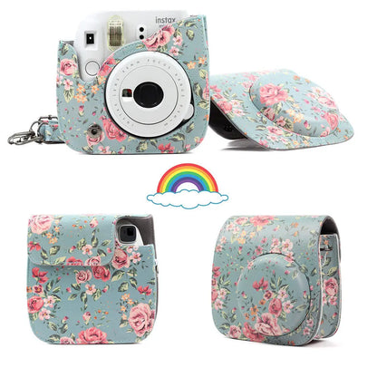 Fujifilm Instax Mini Camera Case Bag PU Leather Cover With Shoulder Strap