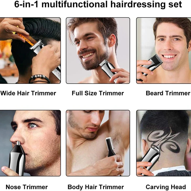 11in1 Multi Hair Trimmer Men Facial,beard,body Grooming Kits Electric