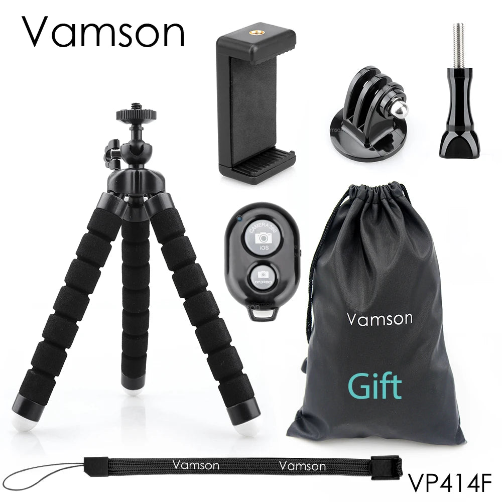 Vamson Mini Tripod for Phone Flexible Leg Gorillapod Octopus Tripod Mobile