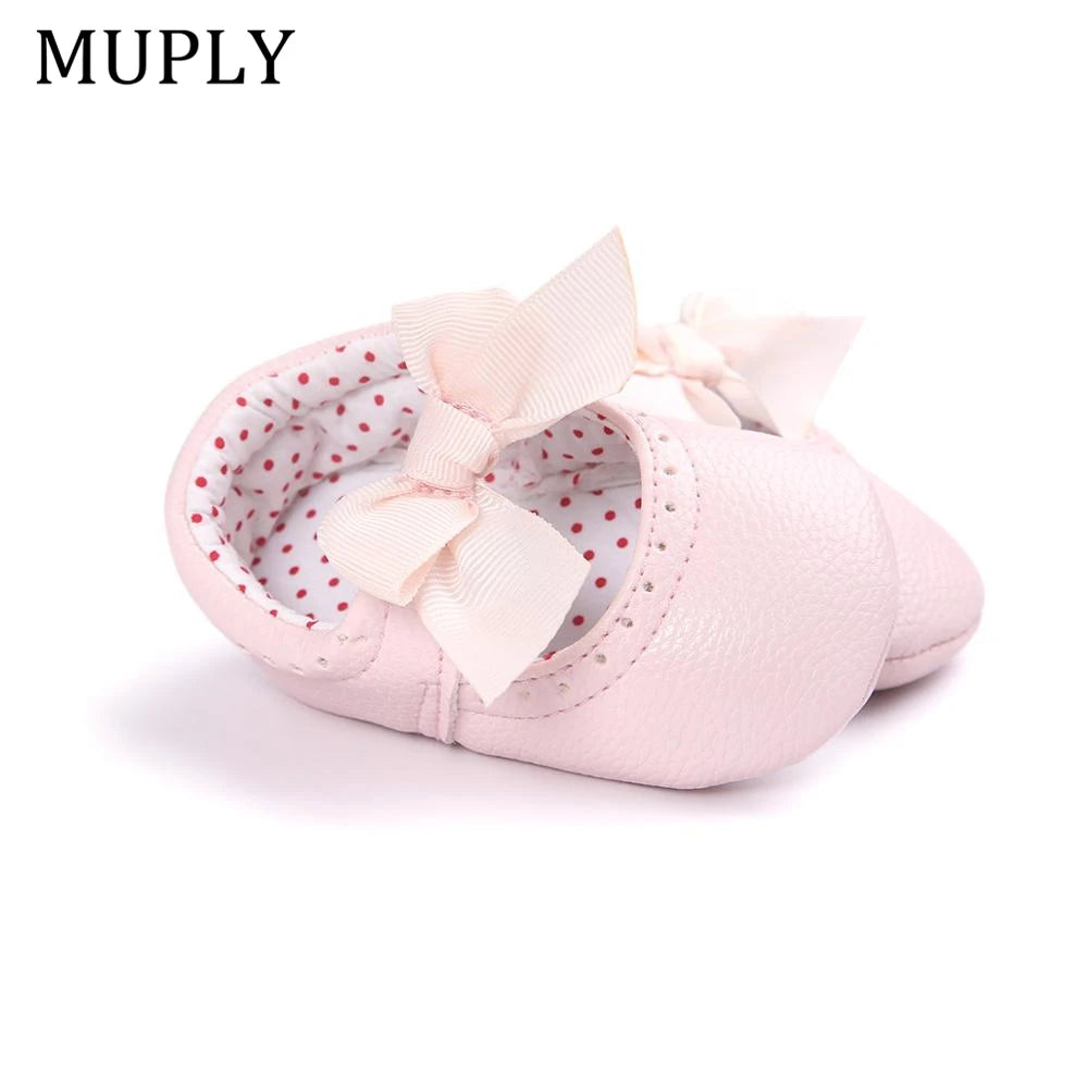 Baby Shoes for Newborn Baby Girls Princess Shoes PU Leather