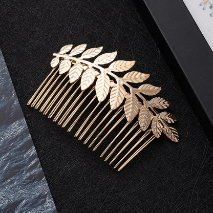 Metal Leaf Hair Clips Women's Hair Accessories Fashion Bridal Wedding Hair