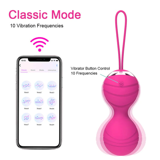 APP Remote Control Vagina Balls Vibrator Vaginal Tight Exercise Kegel Ball