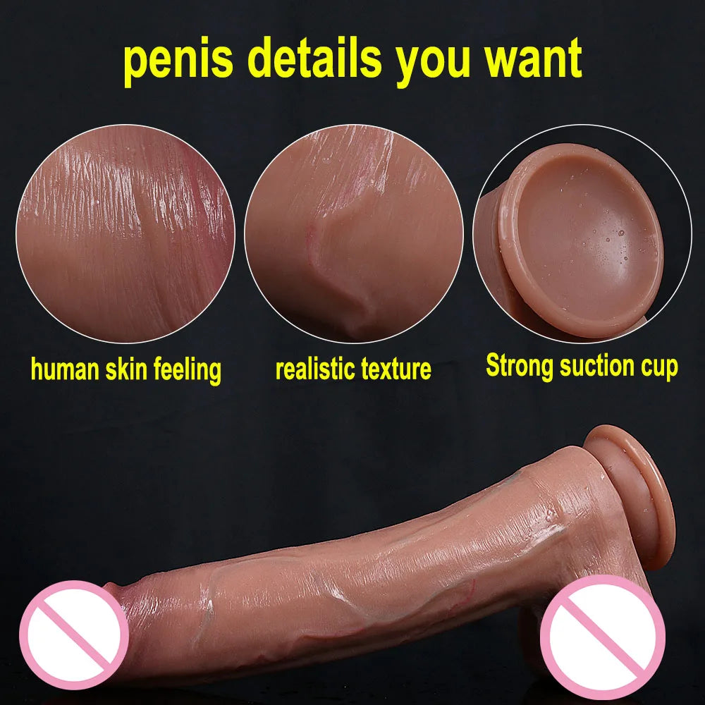 Soft Sexy Huge Dildo Skin Feeling Realistic Penis Sex for Women