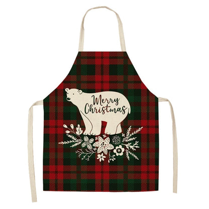 Linen Merry Christmas Apron Christmas Decorations for Home