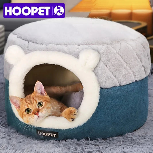 HOOPET Cat Bed House Soft Plush Kennel Puppy Cushion Small Dogs Cats Nest