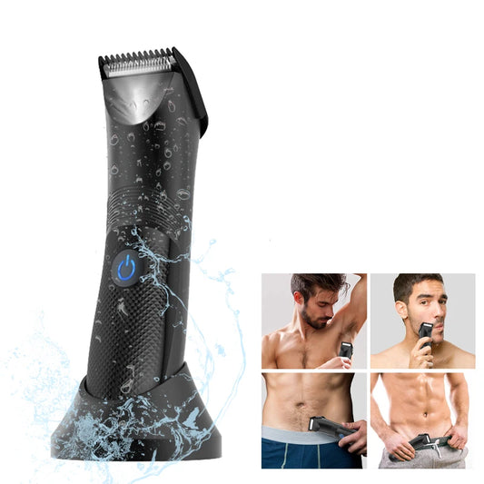 Body Arm Waist Electric Groin Hair Trimmer Wet Ceramic Waterproof for Men