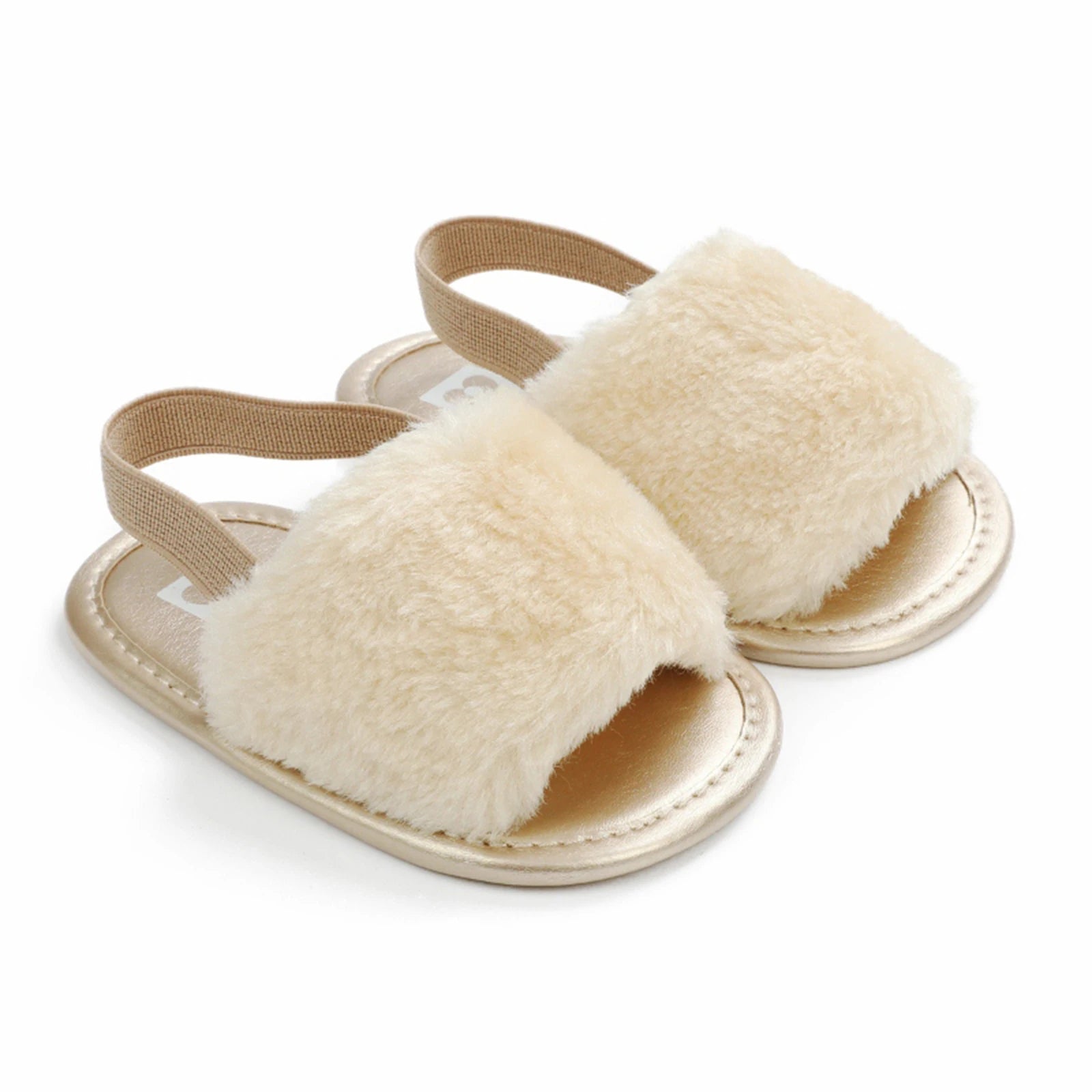 Summer Newborn Infant Baby Girls Soft Sole Sandals Plush Slide Sandal Toddler