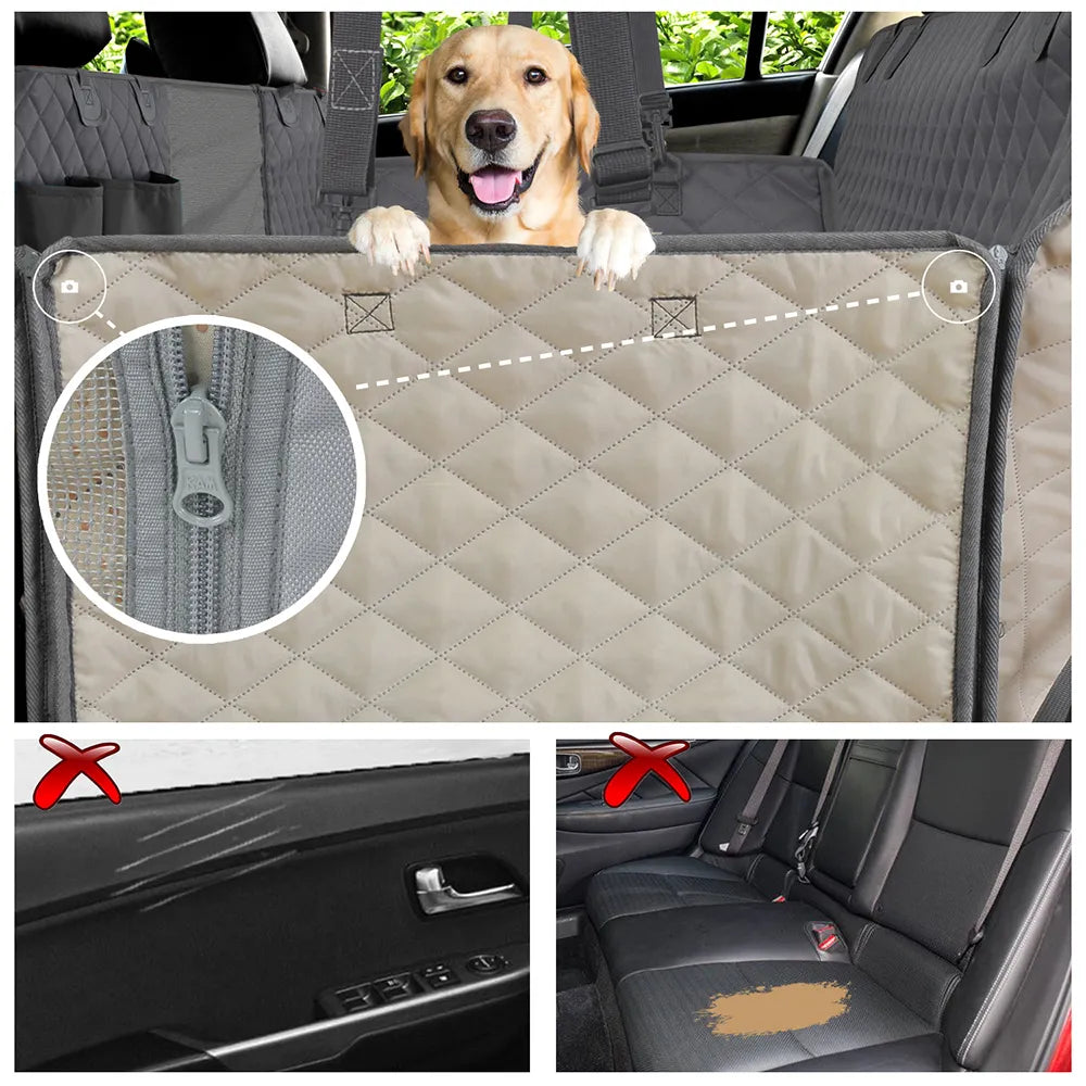 PETRAVEL Dog Car Seat Cover Waterproof Pet Travel Dog Carrier