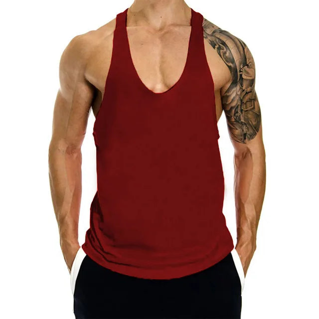 Summer Cotton Sleeveless Shirts Men Tank Top Bodybuilding Shirt Vest