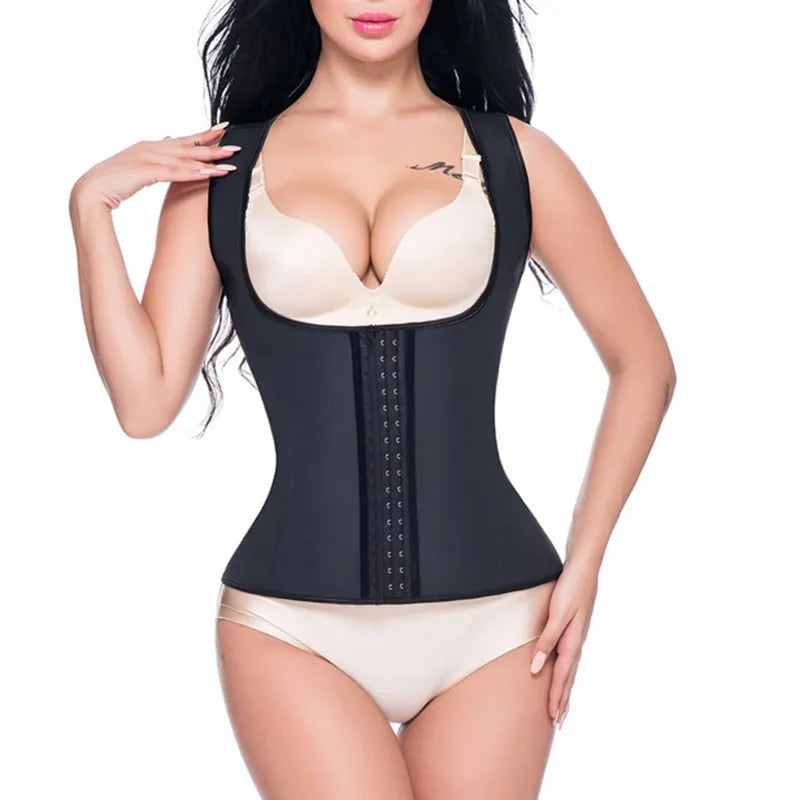 Women's Latex Underbust Waist Trainer Shapewear Cincher Corset Body Shaper