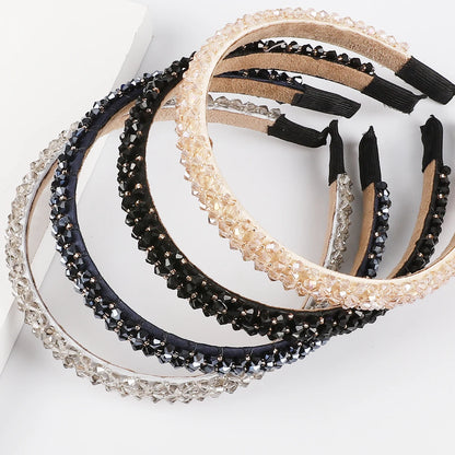 Girls Shiny Luxury Rhinestone Hair Band Diamond Hair Hoop Hair Accessories