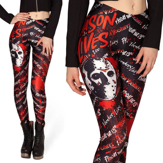 Fashion Ladies Women Skull Legging Woman Jeggings Legings Fitness