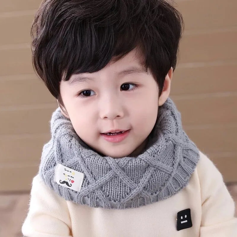 Autumn and Winter Children Warm Neck Baby Cute High-Grade Knitting