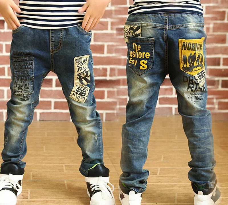 IENENS 5-13y Kids Boys Clothes Skinny Jeans Classic Pants