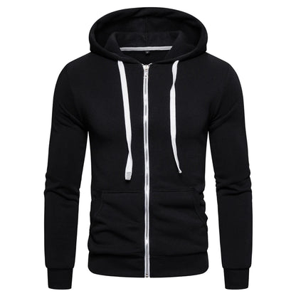 Winter Cotton Hoodied Mens Sweatshirts Fleece Thick Hoodies Sportswear Zipper