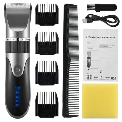 Professional Hair Clipper Men's Barber Beard Trimmer Rechargeable Hair Cutting