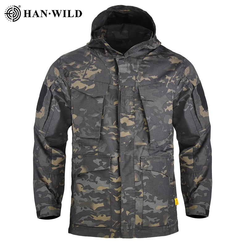 HAN WILD M65 Tactical Jacket Hiking Camping Safari Hoodie