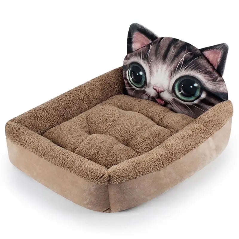 3D Cartoon Cute Animal Cat Dog Pet Beds Mats Teddy Pet Dog