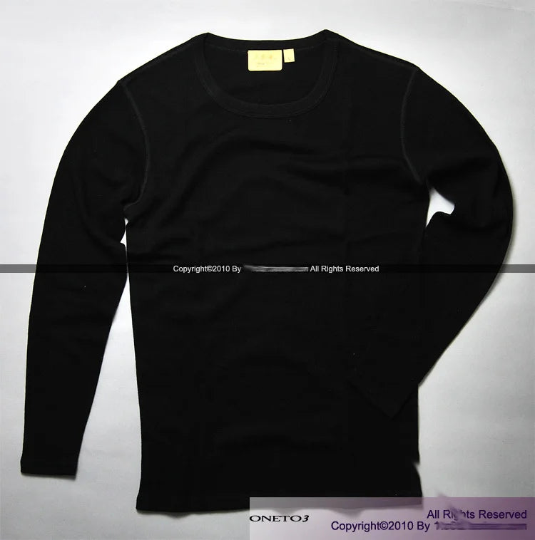 Male Pure 100% New Merino Wool Men's Midweight Crew Long Sleeves Thermal