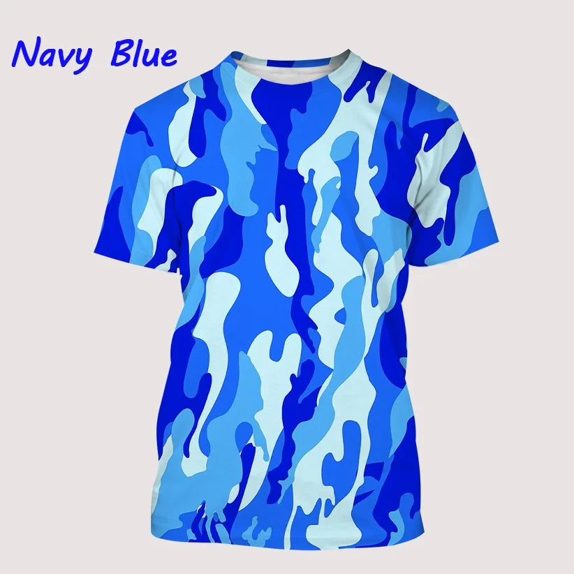 Summer Camouflage T Shirts Unisex T-Shirt Casual Short Sleeve