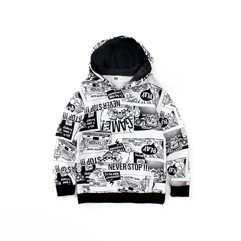 New Kids Hoodies Childen Cartoon Hoodies Clothes Korean Teenage Boys