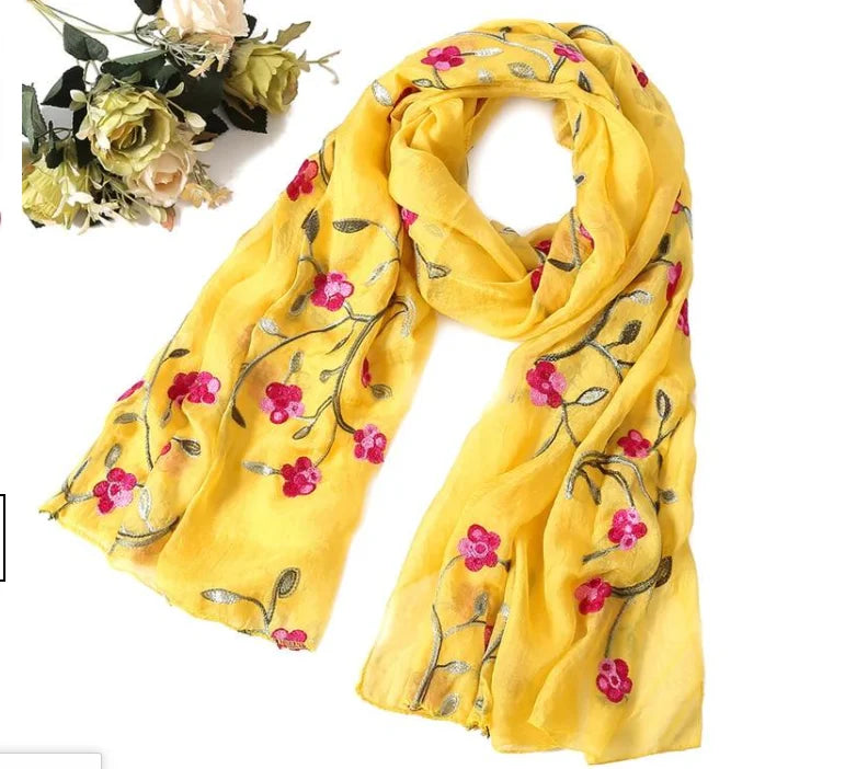 YLWHJJ Brand Scarf for Women Spring Summer Silk Scarves Shawls