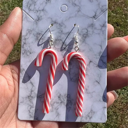 New Cute Candy Cane Earrings Christmas Earrings Christmas Gifts Holiday Jewelry