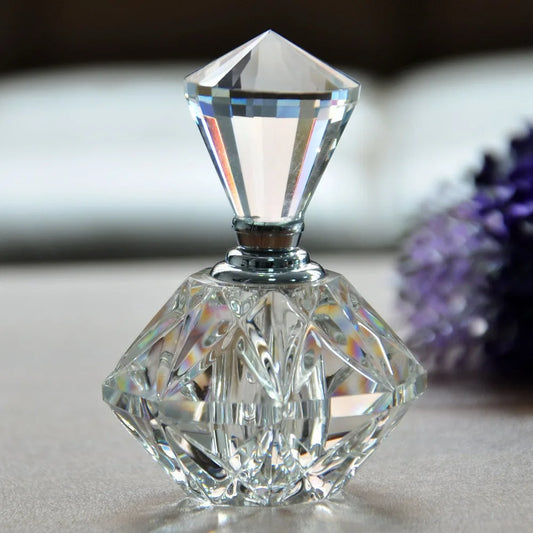 H&D 3ml Women Mini Crystal Cut Transparant Perfume Empty Refillable  Bottle