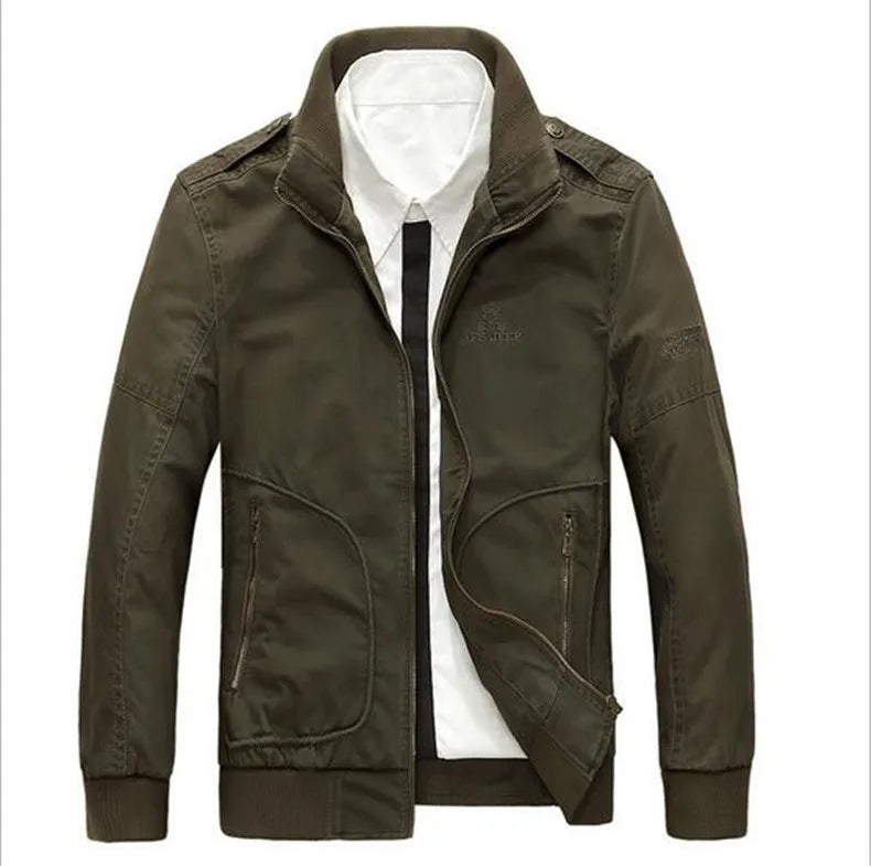 Men's Jacket   Plus 3XL Size Loose Cotton Solid Military Men Warm Jackets