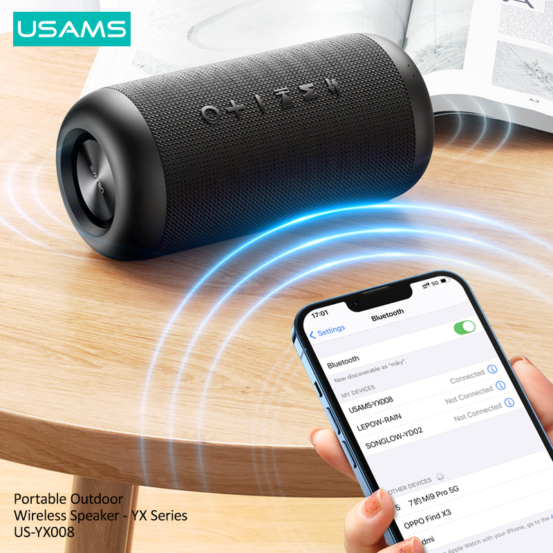 USAMS NEW Waterproof IPX6 Portable Outdoor Wireless Speaker