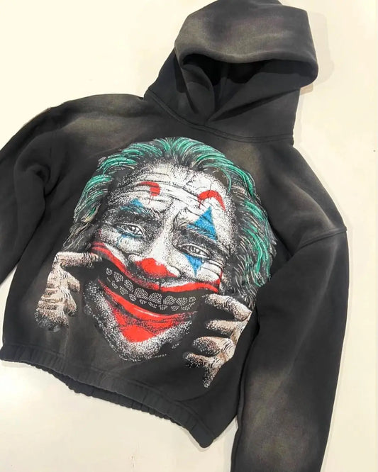 Harajuku Tracksuit Men Clown Print Hoodies Sweatshirt Oversized Tops Hoodie