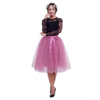 5 Layers 65cm Fashion Tulle Skirt Pleated TUTU Skirts Girls