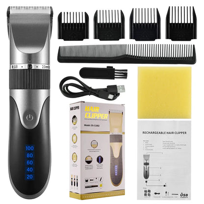 Professional Hair Clipper Men's Barber Beard Trimmer Rechargeable Hair Cutting