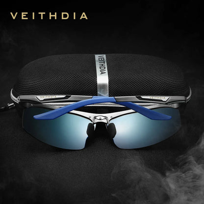 VEITHDIA Aluminum Men's Sunglasses Polarized UV400 Lens Male Mirror Glasses