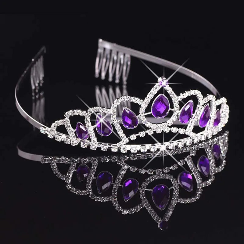 Bridal Crystal Tiaras and Crowns Headband Kid Flower Girls Bridesmaid