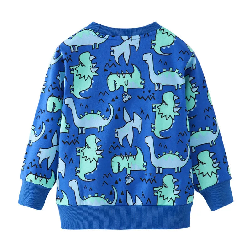 Children Sweatshirts Cotton Dinosaurs Boys Girls Tees Tops New 2019 Autumn