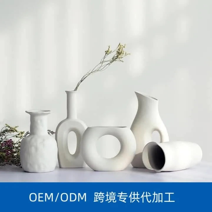 Custom Modern Home Decorations Nordic Vase Decor Ceramic Flower Vases