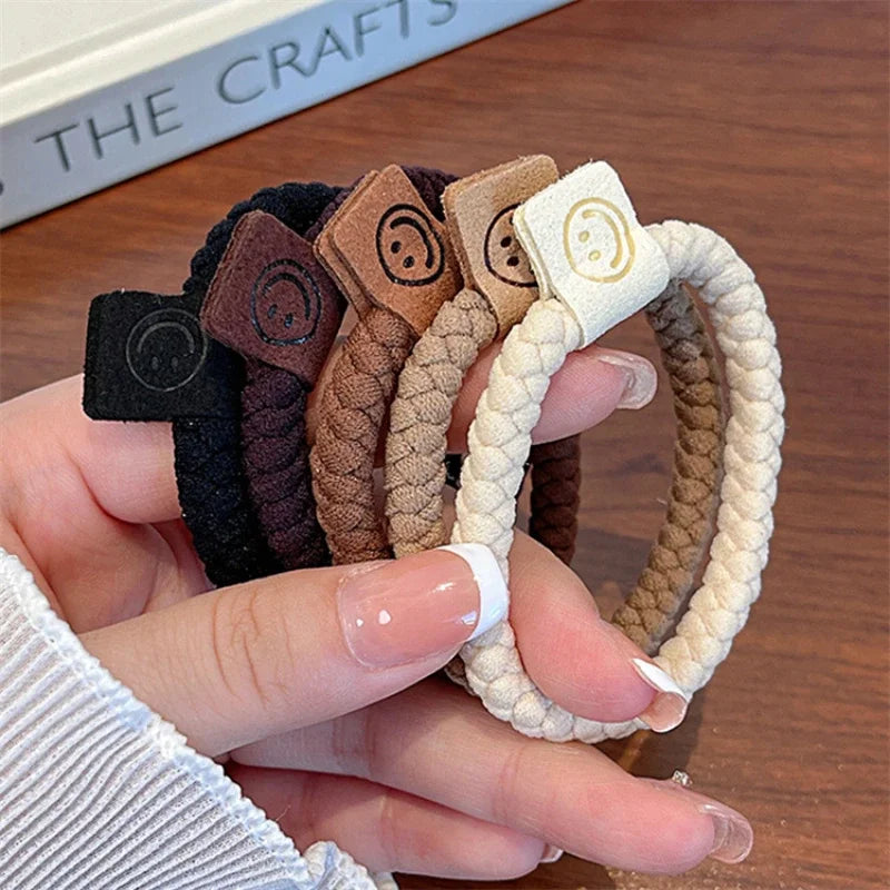 5PCS Stylish Women Hair Ties Girls Beautiful Elastic Hair Rubber Bands Elegant