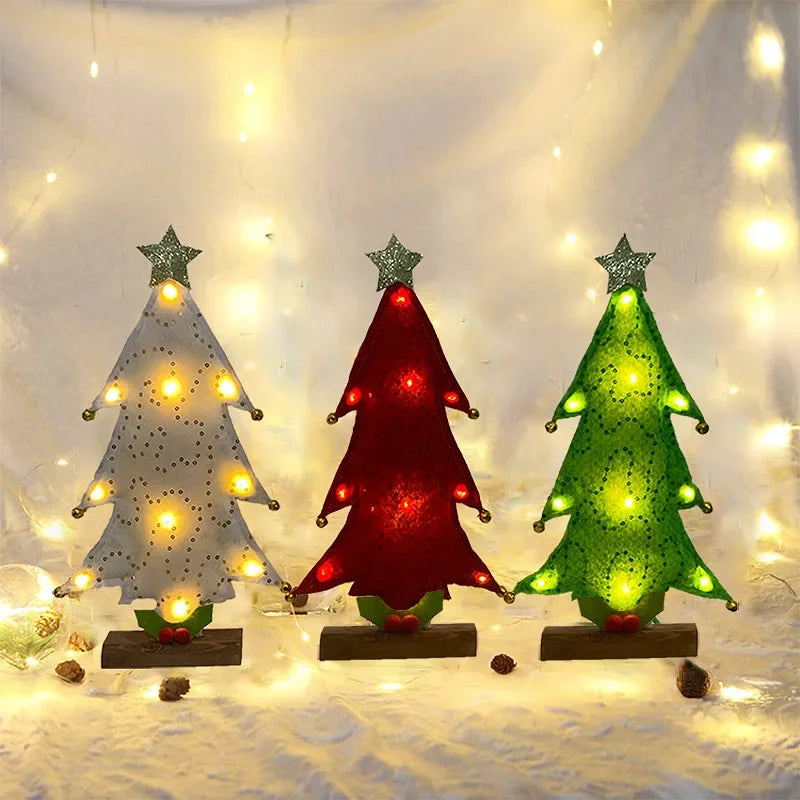 Mini LED Christmas Tree Decorations for Home Desktop Christmas Tree Lighting