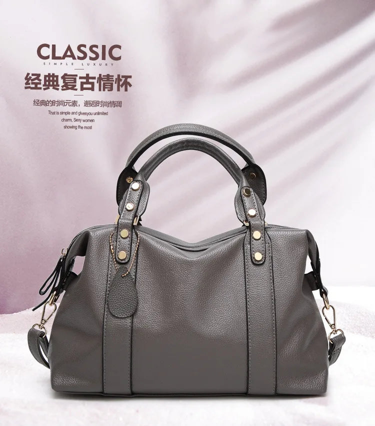 Wholesale Leather Shoulder Bag Women Tote Top Handle Handbags