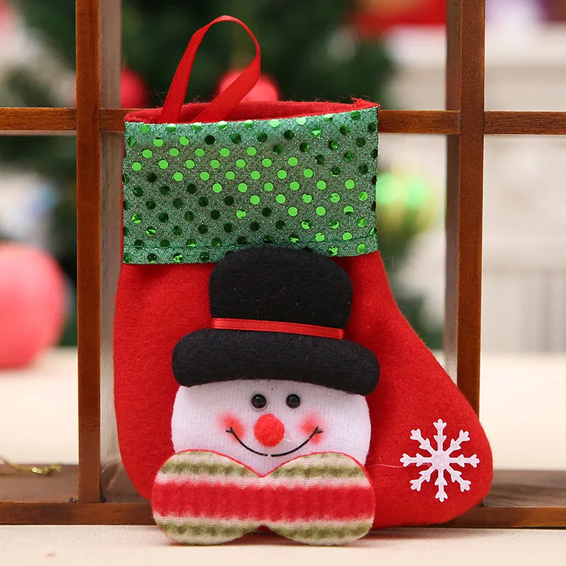 16cm*8cm Mini Christmas Socks Children's Party Supplies Holiday Pack Gifts