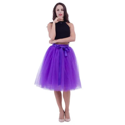 5 Layers 65cm Fashion Tulle Skirt Pleated TUTU Skirts Girls