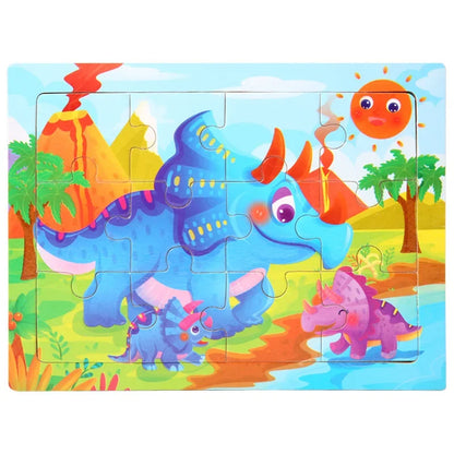 Mini Size 15*10CM Kids Toy Wood Puzzle Wooden 3D Puzzle Jigsaw for Children