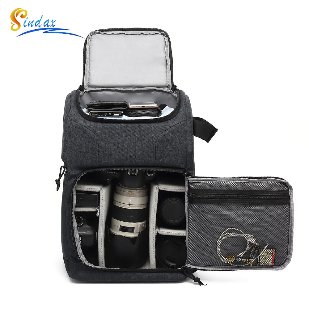 Waterproof Camera Bag Photo Cameras Backpack for Canon Nikon Sony Xiaomi